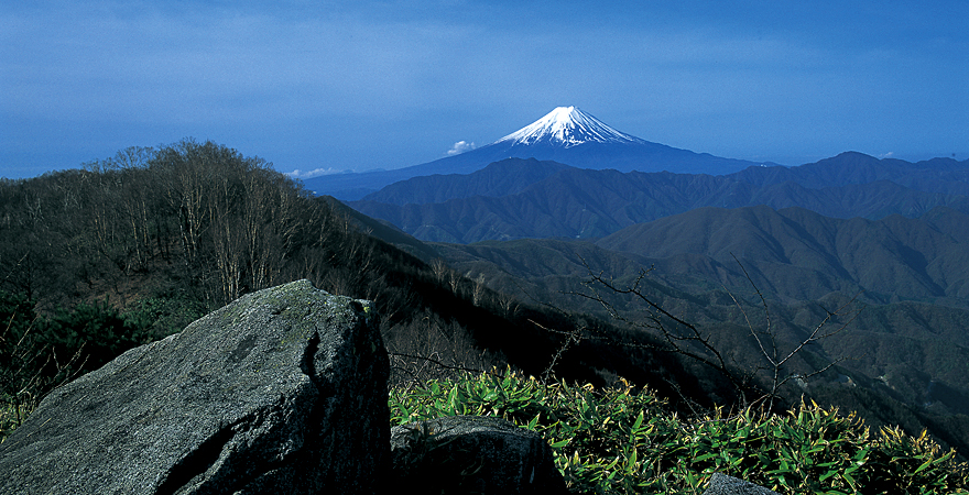 山頂から南方面を望む